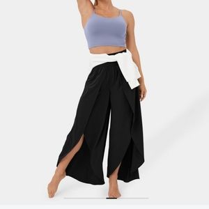 Halara High Waist  Breezeful Pants Wide Leg Split Front Quick Dry Lightweight